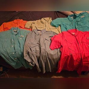 6 fishing shirts-2 Columbia and 4 Magellan